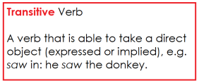 transitive verb